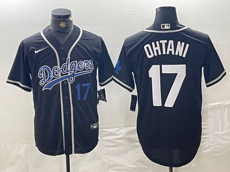 Men Los Angeles Dodgers #17 Ohtani Black Fashion Nike Game MLB Jersey style 47->los angeles dodgers->MLB Jersey